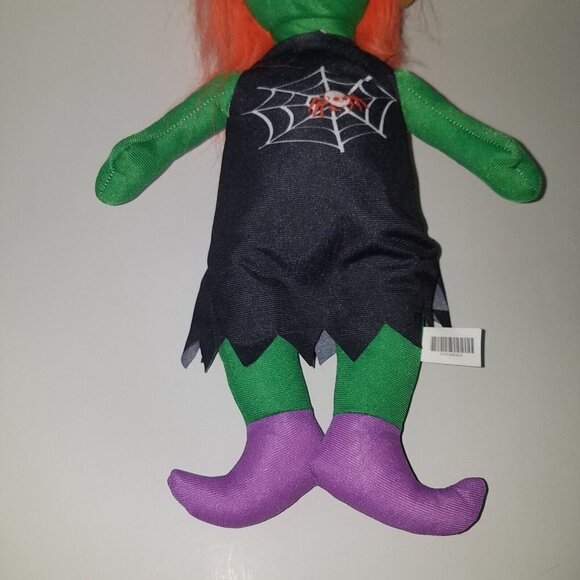 Green Witch Plush 18" Stuffed Animal Toy Halloween Orange A&A Global 2022 w/TAG - Picture 4 of 13
